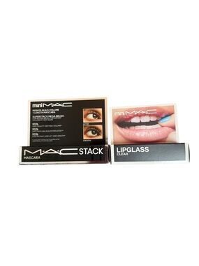 New! MAC Cosmetics Mini Stack Mascara & Clear Lipglass Duo